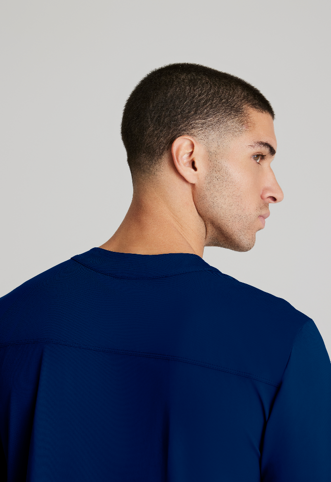 Flex Single Pocket Curved Neck Scrub Top